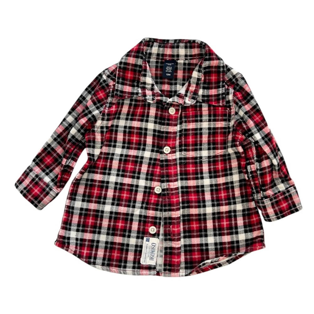 Oshkosh Corduroy Plaid Button Down Shirt